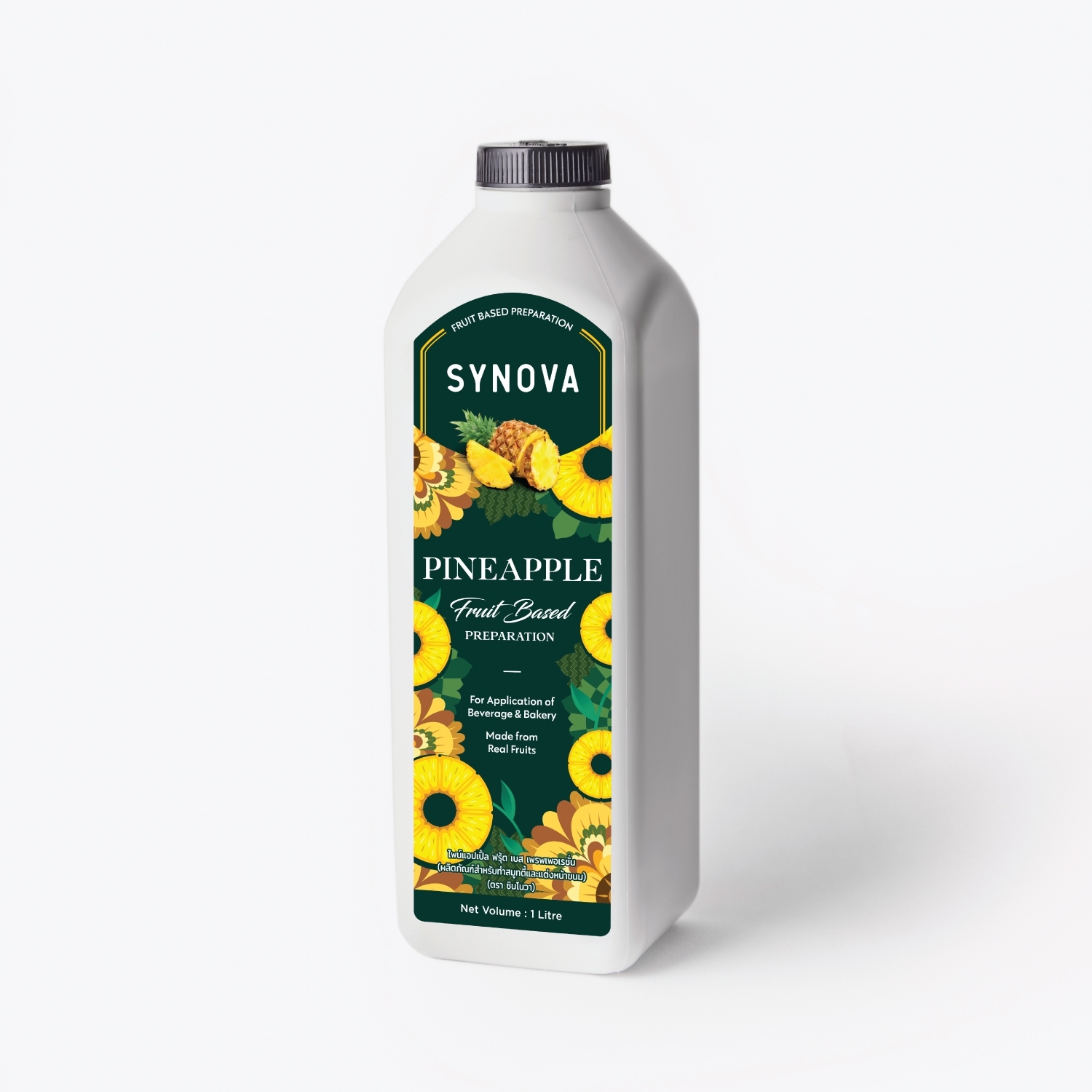 น้ำผลไม้เข้มข้น SYNOVA : ซอสสับปะรดเข้มข้น (ขวด)